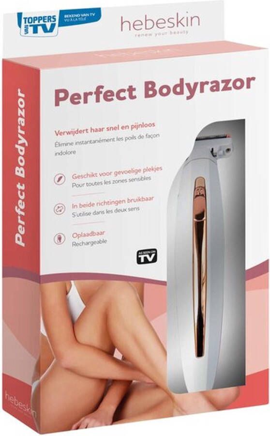 HEBESKIN Hebe Skin PERFECT BODYRAZOR TV TOPPERS Perfecte scheerapparaat voor het lichaam Verwijdert haar snel en pijnloos.