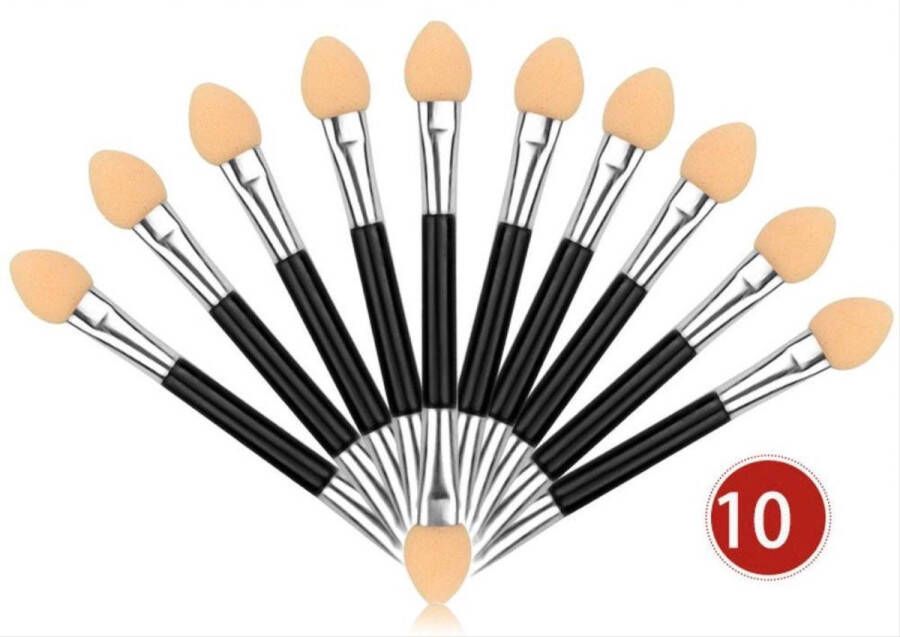 Heble *** 10-delige oogschaduw kwastenset Voor nauwkeurige applicatie en een prachtig resultaat Schoonheid Make Up van ***