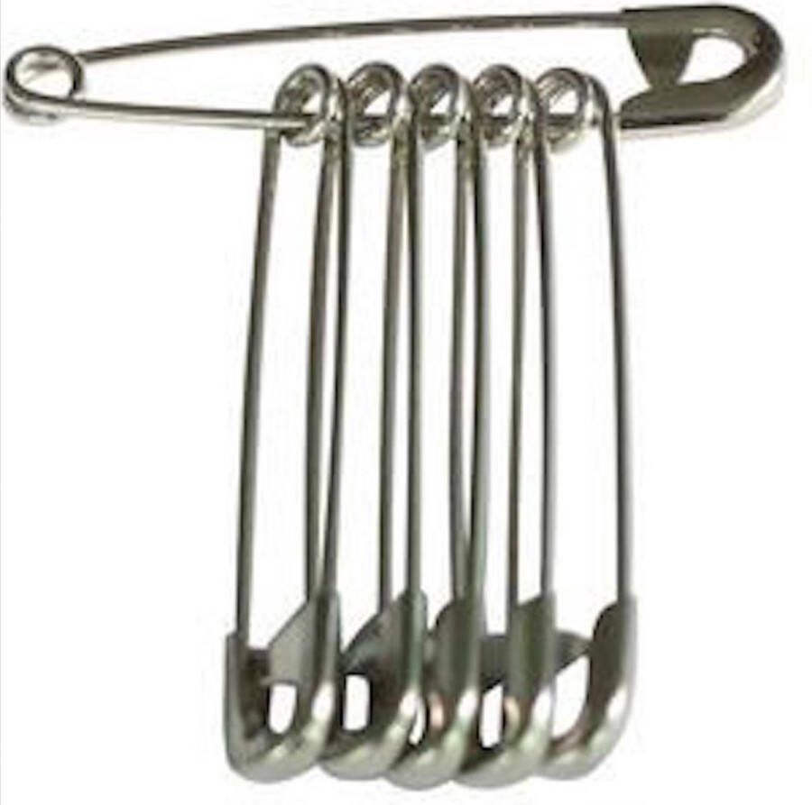 Heble *** 12x Zilverkleurige Veiligheidsspelden Groot 50mm 5cm van ***