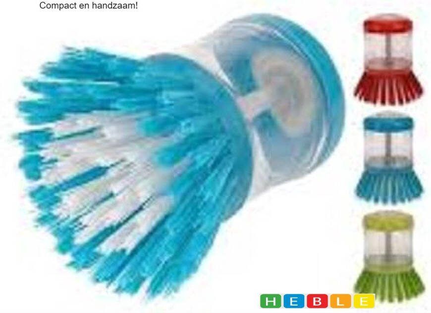 Heble *** 1x Afwasborstel met Reservoir Zeep b esparend Handzaam Camping van ***
