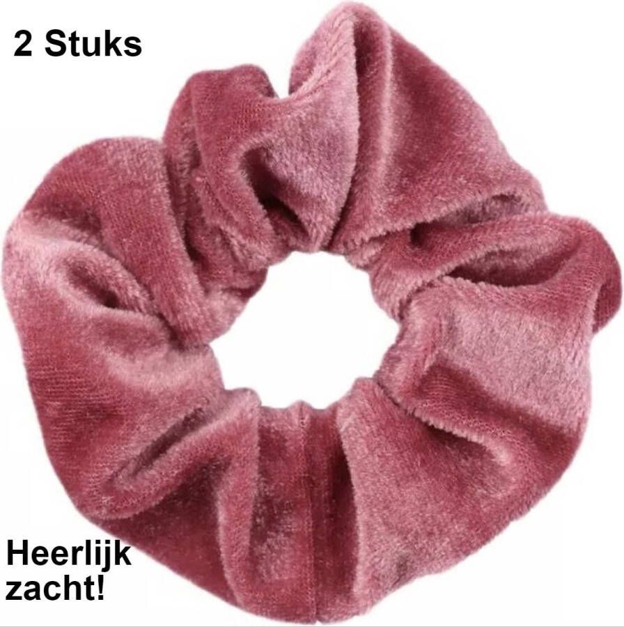 Heble 2 Stuks Haarwokkel Scrunchie Velvet Haarelastiek Haar Mode