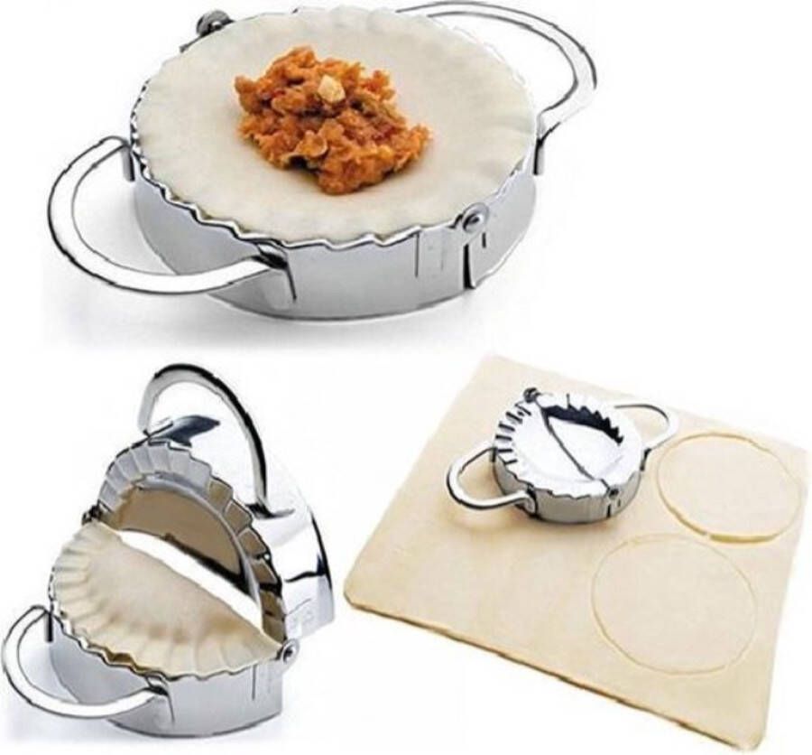 Heble *** 2 Stuks Ravioli Dumpling Empanada Pastei Maker – Stalen Deegvormer Mal en Deeg Uitsteker in 1 van ***