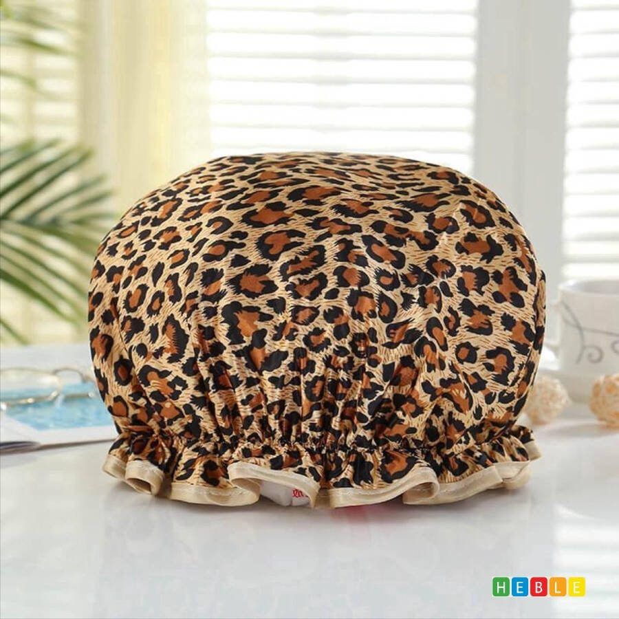 Heble *** 2x Premium Douche Muts Degelijke BadMuts Bloem- Duurzaam Droge Haren Shower Cap Flower van ***