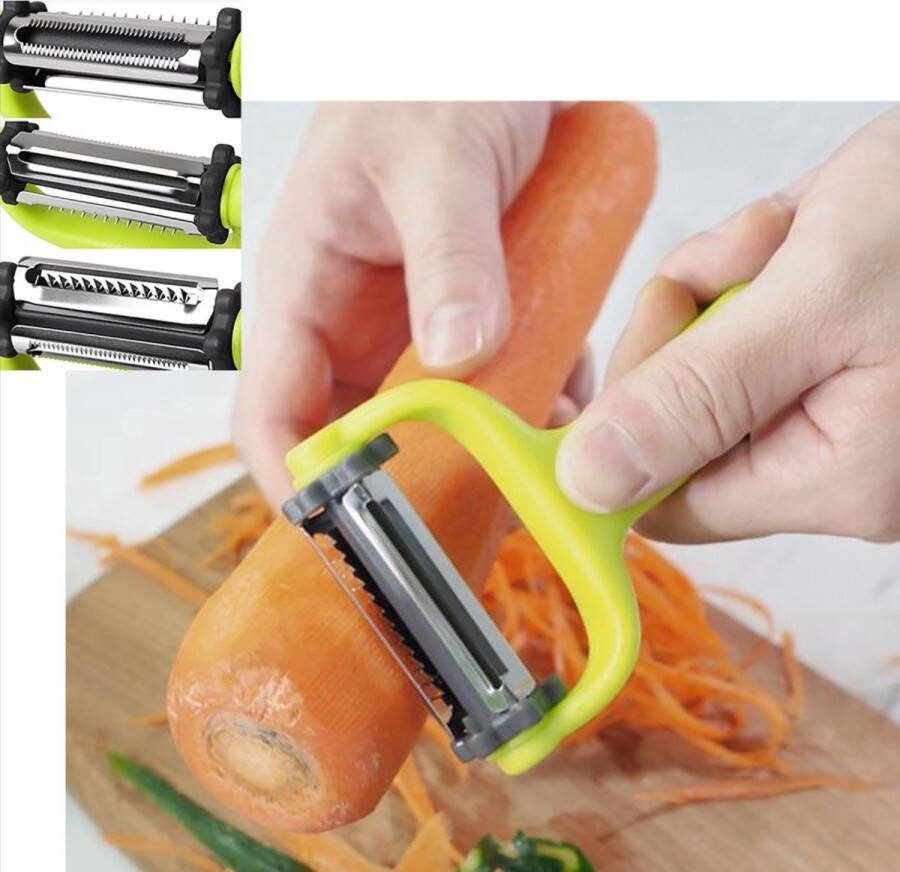 Heble *** 3 in 1 multifunctioneel dunschiller aardappel fruitschiller aardappelschiller aardappelmesje dunschiller mesje fruitsnijder appelsnijder van ***