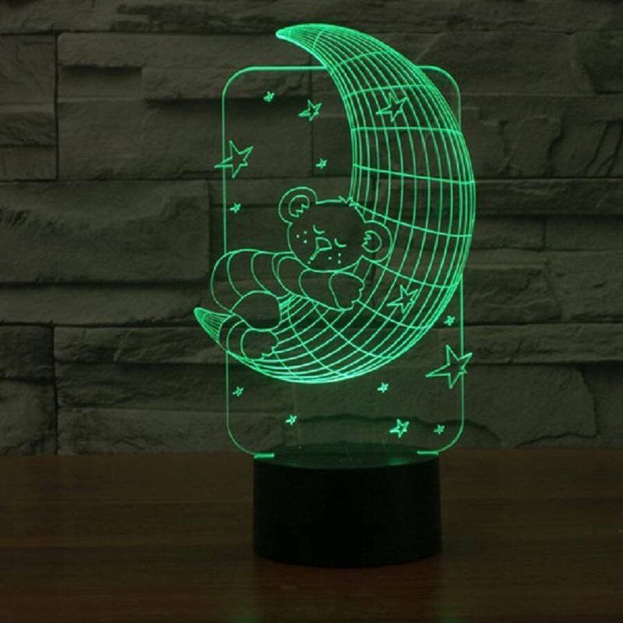 Heble 3D LED-Lamp met Teddybeer design