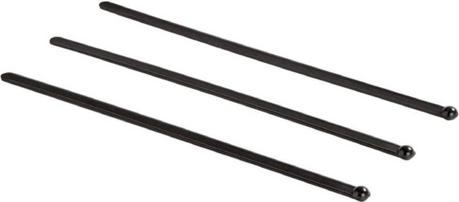 Heble *** 50 stuks Cocktailstaafjes Roerstaafjes Cocktails Zwart Kunststof Cocktailstirrers Roerstaafjes 16 5cm Roerstokjes van ***