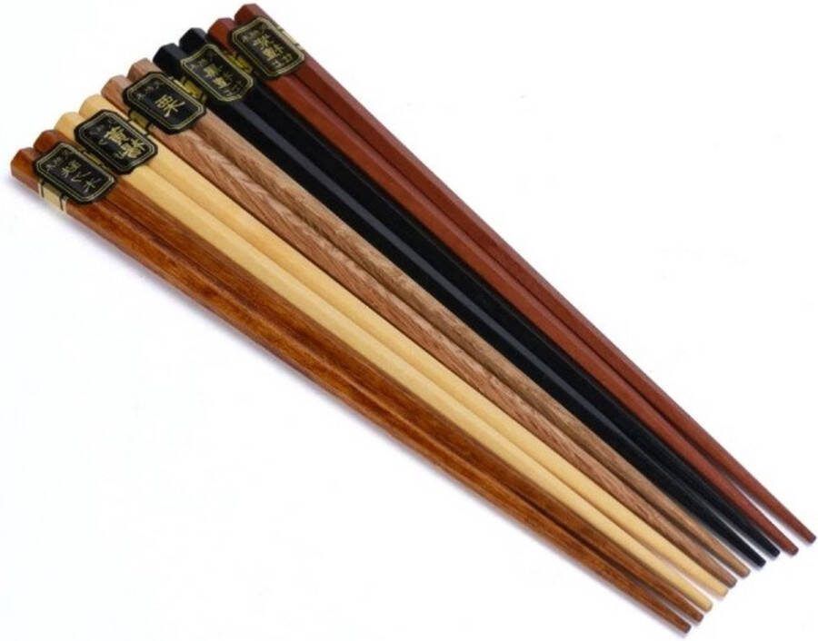 Heble *** Complete Chopstick set 5 paar Hout Sushi Giftset Eten Aziatisch van ***