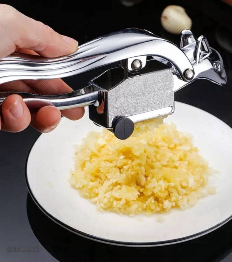 Heble *** De Squirrel Knoflookpers Met schraap-systeem Zilver RVS De perfecte knoflook- en gemberpers van ***