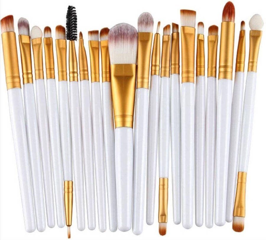 Heble ***Diamond Make Up Kwastenset 20 delig Make Up Brush Make Up Penselenset Oogschaduw Kwasten Wit van ***