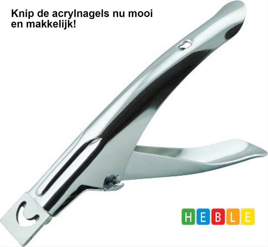 Heble Knip je Kunstnagels op Maat Zilverkleurige Nagelknipper- Nagel Verzorging van