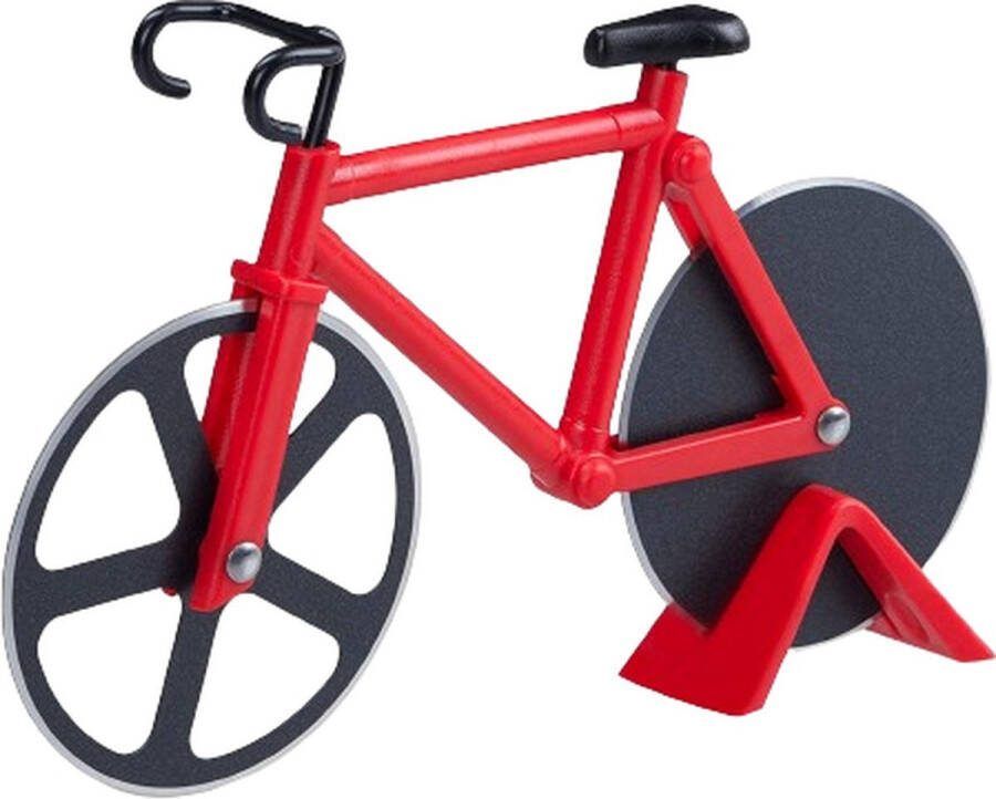 Heble *** Pizzasnijder Fiets – Fiets Fanaat – Pizzames – Pizza roller – RVS – Pizzaschaar van ***