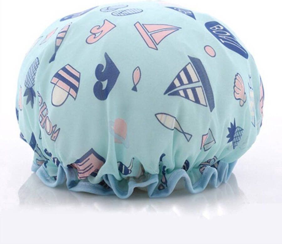 Heble *** Premium Douche Muts Blue Sea Degelijke BadMuts Duurzaam Droge Haren Shower Cap van ***