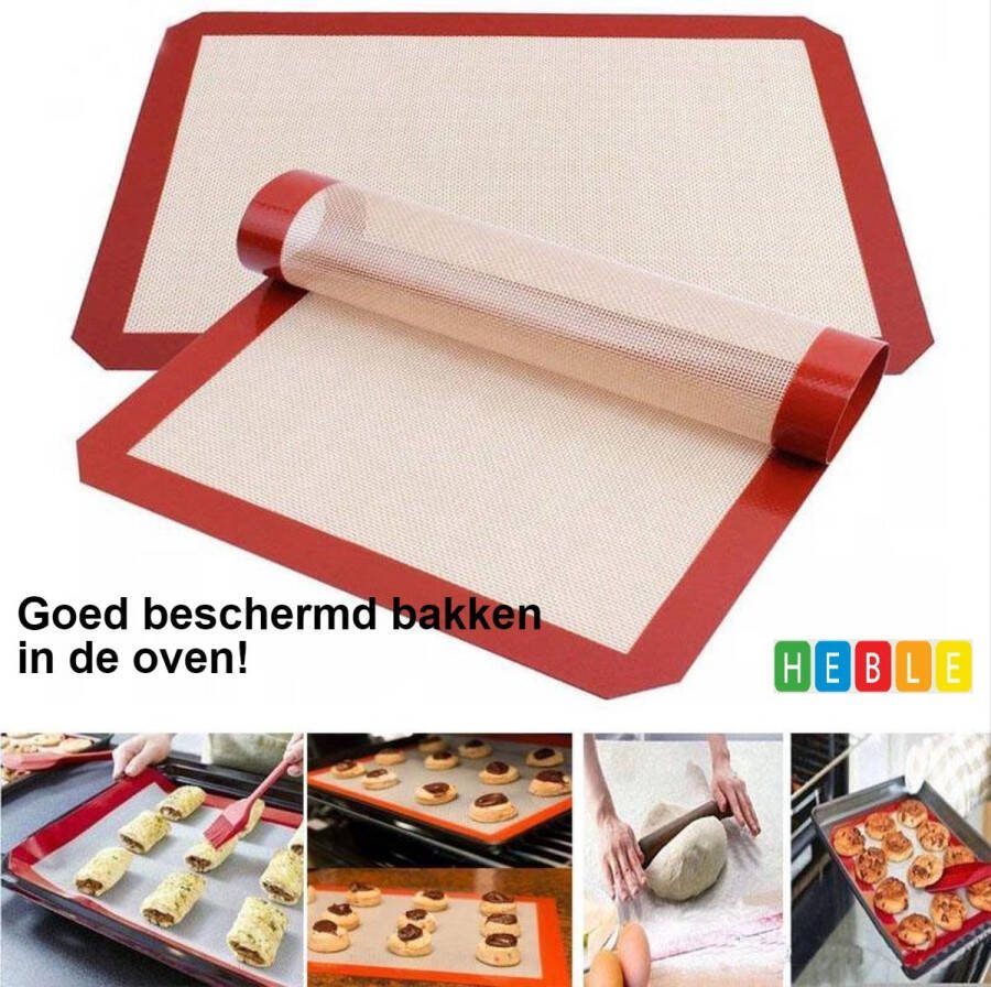 Heble *** Premium Siliconen Bakmat 40x30 cm Herbruikbaar Anti-slip Vaatwasserbestendig van ***