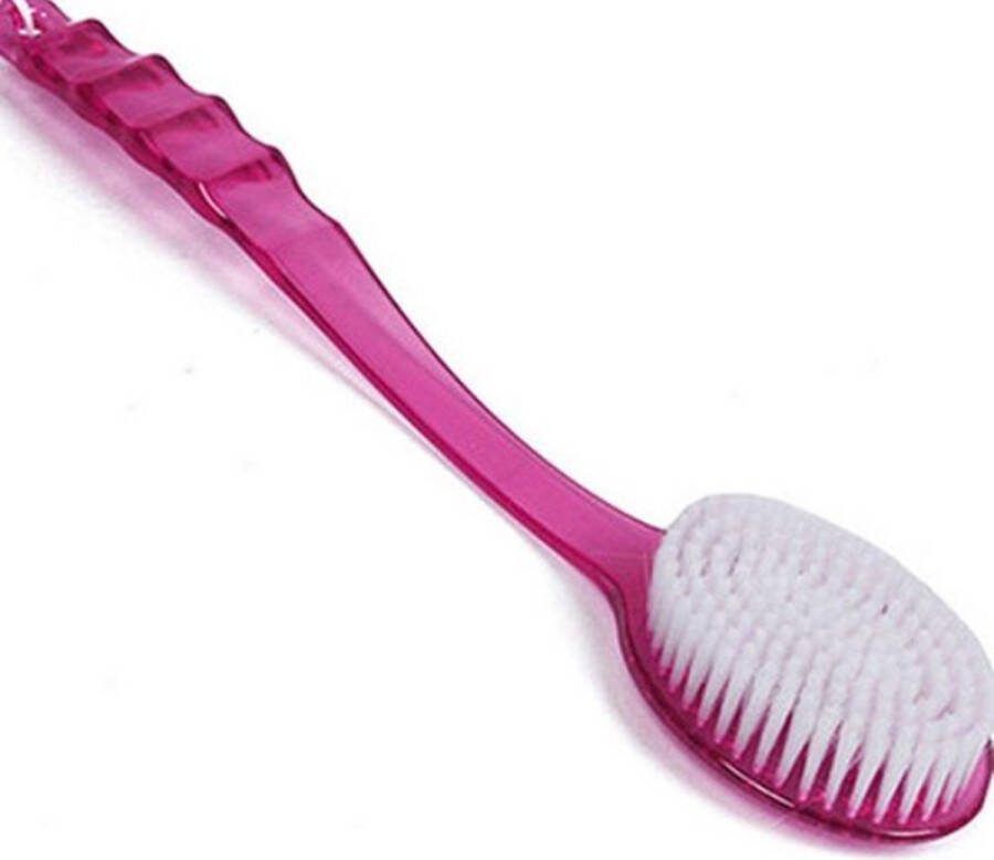 Heble *** Roze Bad Borstel met Lange Steel en Scrubber Rugborstel Badborstel Doucheborstel Roze- van ***
