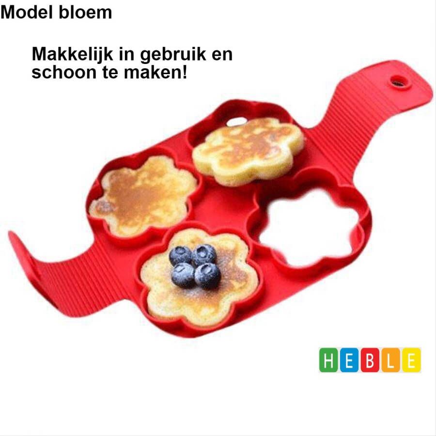 Heble Siliconen Bakvormen Ei Pannenkoeken Flipper Bloem Model Koken Kitchen van