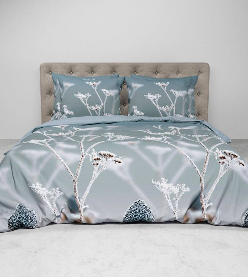 Heckett & Lane Flanel dekbedovertrek Blog (Frost Blue) 200x200 220 cm