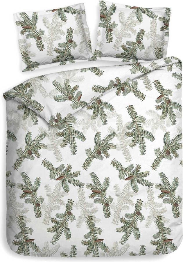 Heckett & Lane Heckettlane Flanel dekbedovertrek Bial Timid Wit Lits-jumeaux XL 260x200 220 cm
