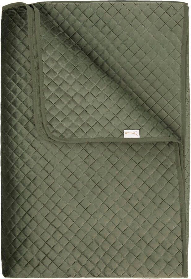 Heckett Lane home and living Heckett Lane Bedsprei Victoria Army Green 180 x 260