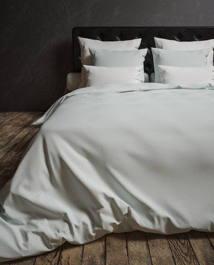 Heckettlane Dekbedovertrek Satijn Katoen 200x200 220 Chalk Blue Dots Exclusieve Kwaliteit