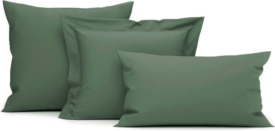 Heckett & Lane Elementi Kussensloop Katoen Satijn mineral green 40x80cm