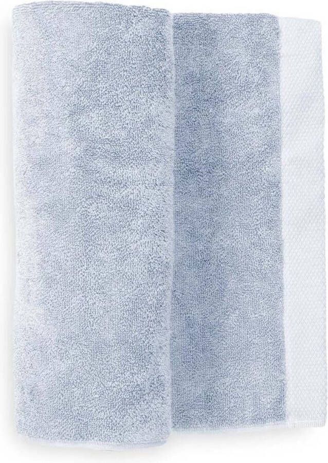 Heckettlane Heckett & Lane 2-pack katoen strandlakens ijsblauw 90x180 luxe uitstraling huidvriendelijk en duurzaam