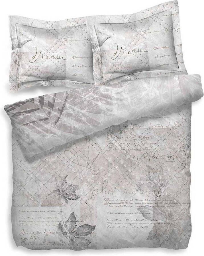 Heckettlane Heckett & Lane Bleecker Dekbedovertrek Eenpersoons 140x200 220 cm + 1 kussensloop 60x70 cm Grijs