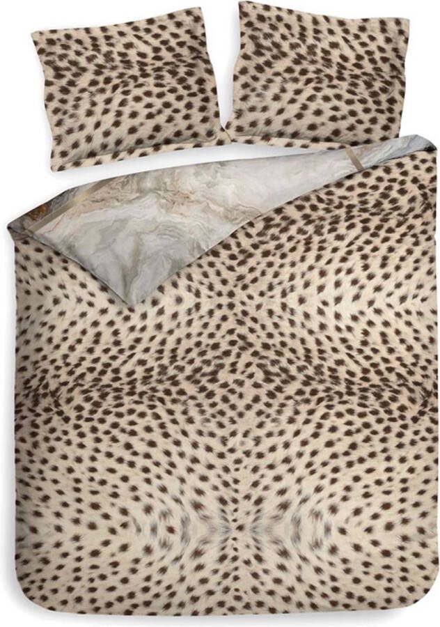 Heckettlane Heckett & Lane Cesar Dekbedovertrek Lits Jumeaux 260x200 220cm Katoen Satijn dekbedovertrek Naturel