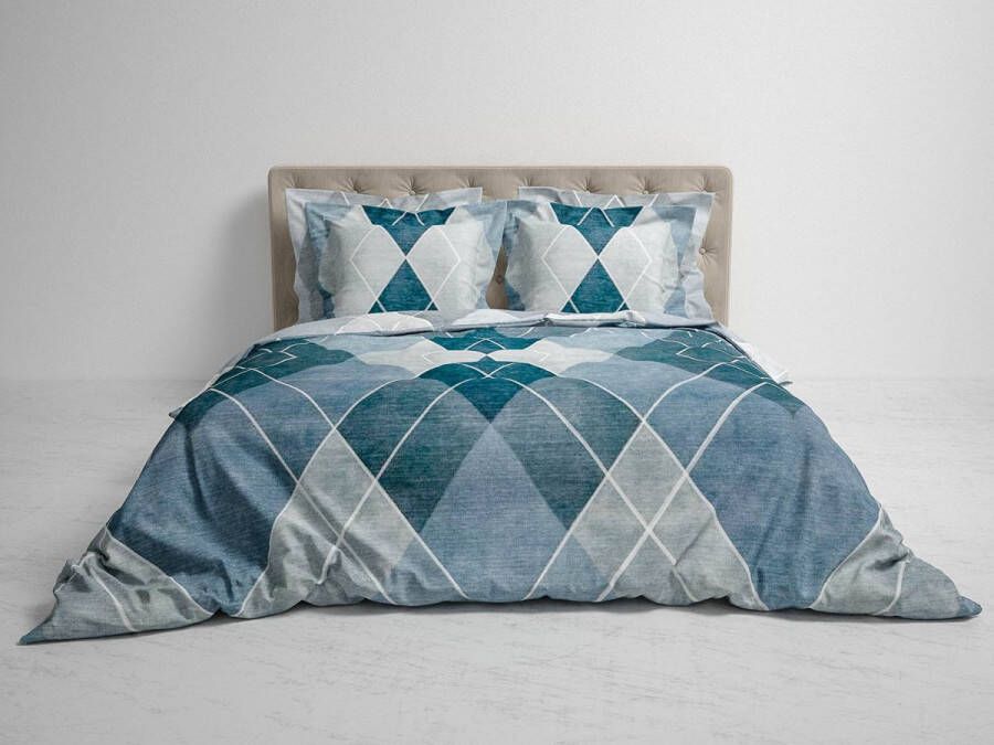 Heckettlane Heckett & Lane Danny Dekbedovertrek Twill Tweepersoons 200x200 220 cm Shady Blue