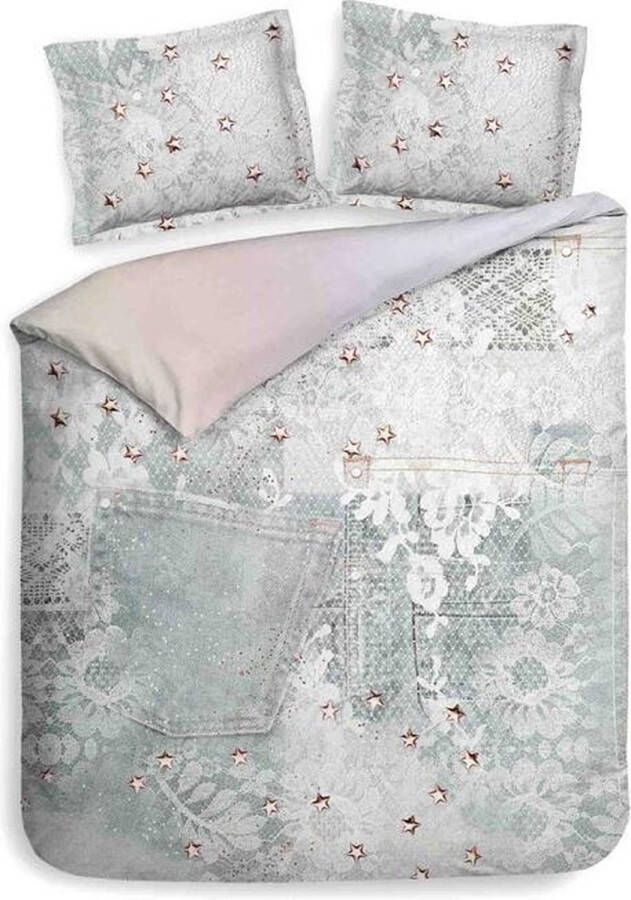 Heckettlane Heckett & Lane Darian Dekbedovertrek Litsjumeaux 240x200 220 cm Dreamy Light Blue