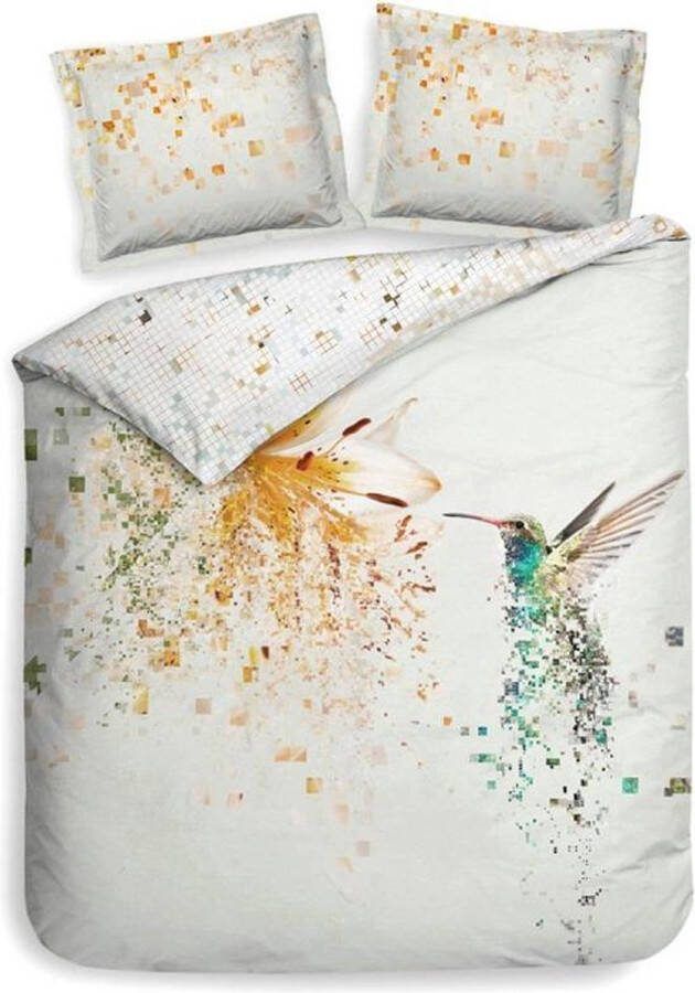 Heckettlane Heckett & Lane dekbedovertrek Max Apricot-White 200x200 220
