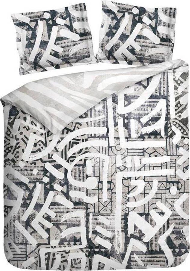 Heckettlane Heckett & Lane dekbedovertrek Odion 140 x 200 Wild Grey