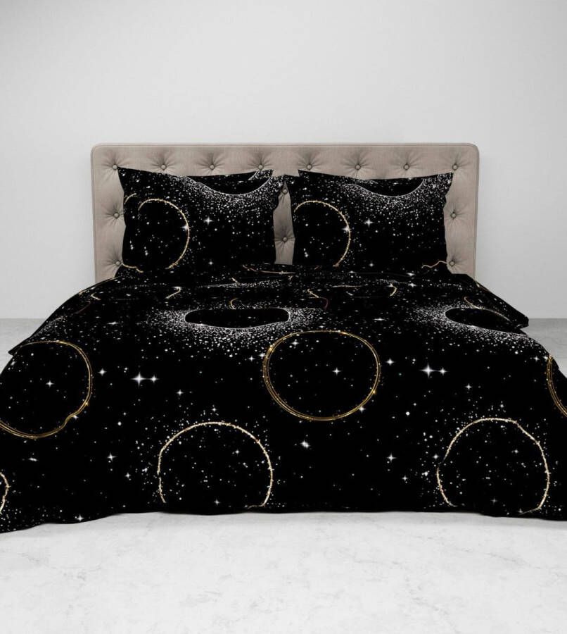 Heckett & Lane Flanel Dekbedovertrek Cayla (Night Black) 240x200 220 cm