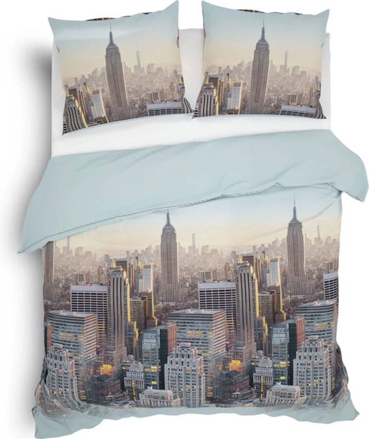 Heckettlane Heckett & Lane Hayden Dekbedovertrek Flanel Lits-jumeaux 240x200 220 cm Airy Blue
