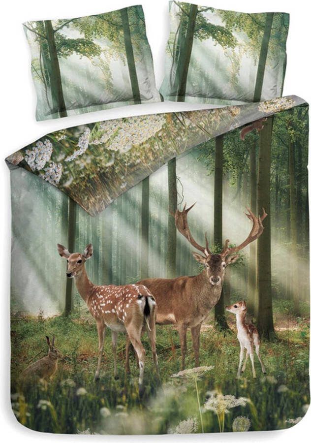 Heckettlane Heckett & Lane Jimmy Dekbedovertrek Lits-jumeaux 260x200 220 cm Green