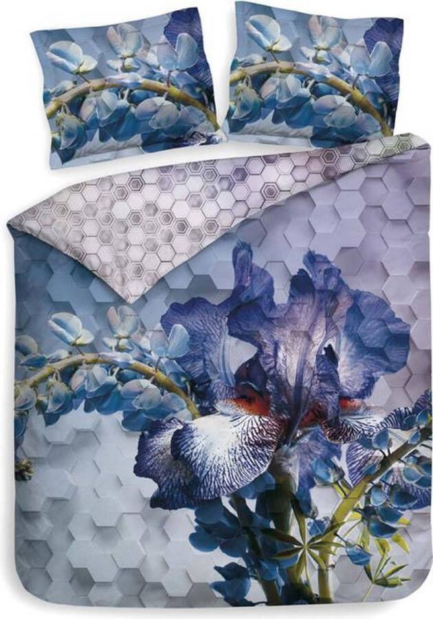 Heckettlane Heckett & Lane Kaz Dekbedovertrek Litsjumeaux 240x200 220 cm Royal Purple