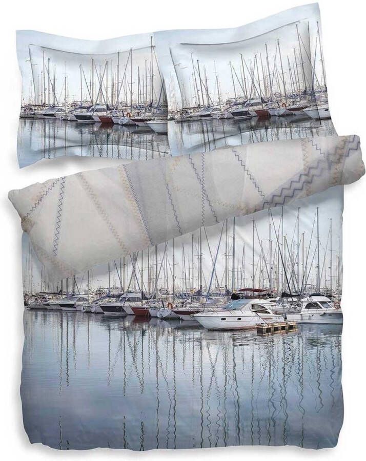 Heckettlane Heckett & Lane Lanvin Dekbedovertrek Tweepersoons 200x200 220 cm + 2 kussenslopen 60x70 cm Blauw