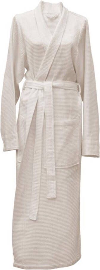 Heckettlane Heckett & Lane luxe waffelstructuur katoen badjas m zand
