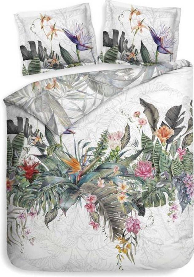 Heckettlane Heckett & Lane Maha Dekbedovertrek Litsjumeaux XL 260x200 220 cm Floral White