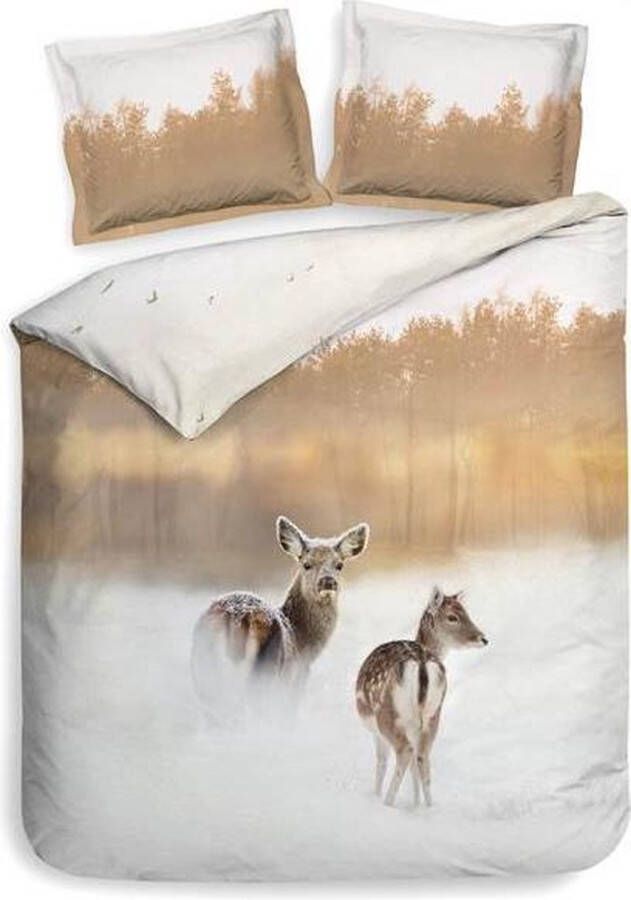 Heckett & Lane Heckettlane dekbedovertrek Mayer Sunset Beige Lits-jumeaux XL 260x200 220 cm