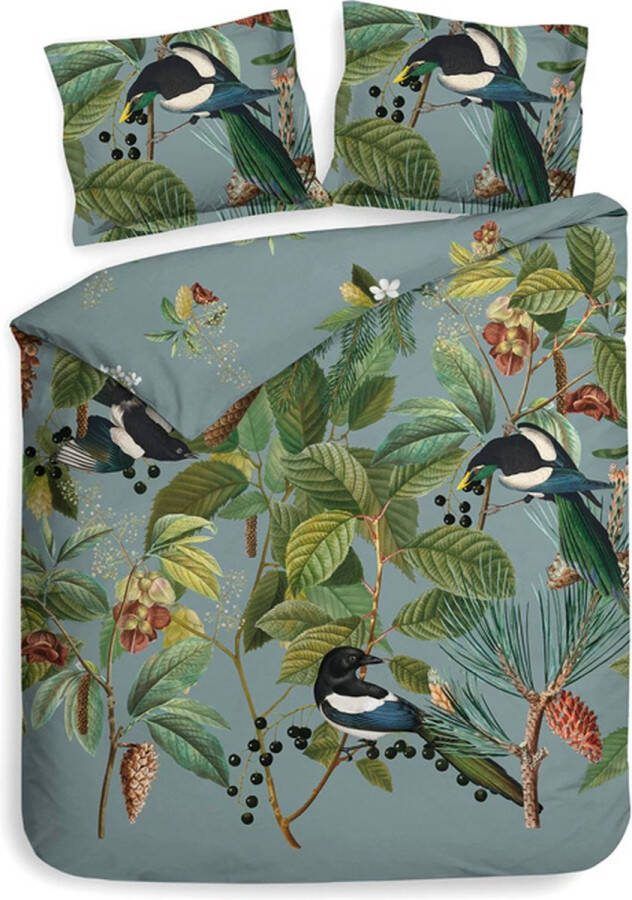 Heckettlane Heckett & Lane Milan Dekbedovertrek Lits Jumeaux 260x200 220cm Katoen Satijn dekbedovertrek Blue