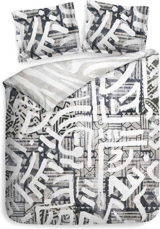 Heckettlane Heckett & Lane Odion Dekbedovertrek Litsjumeaux 240x200 220 cm Wild Grey