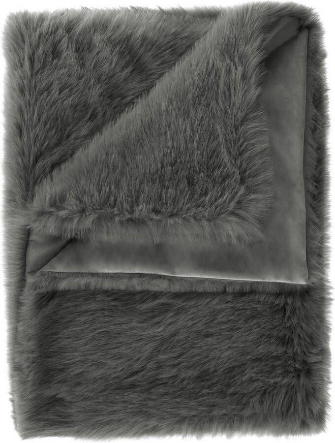 Heckettlane Heckett & Lane Perle Plaid 140x200cm Fake Fur Classic Grey