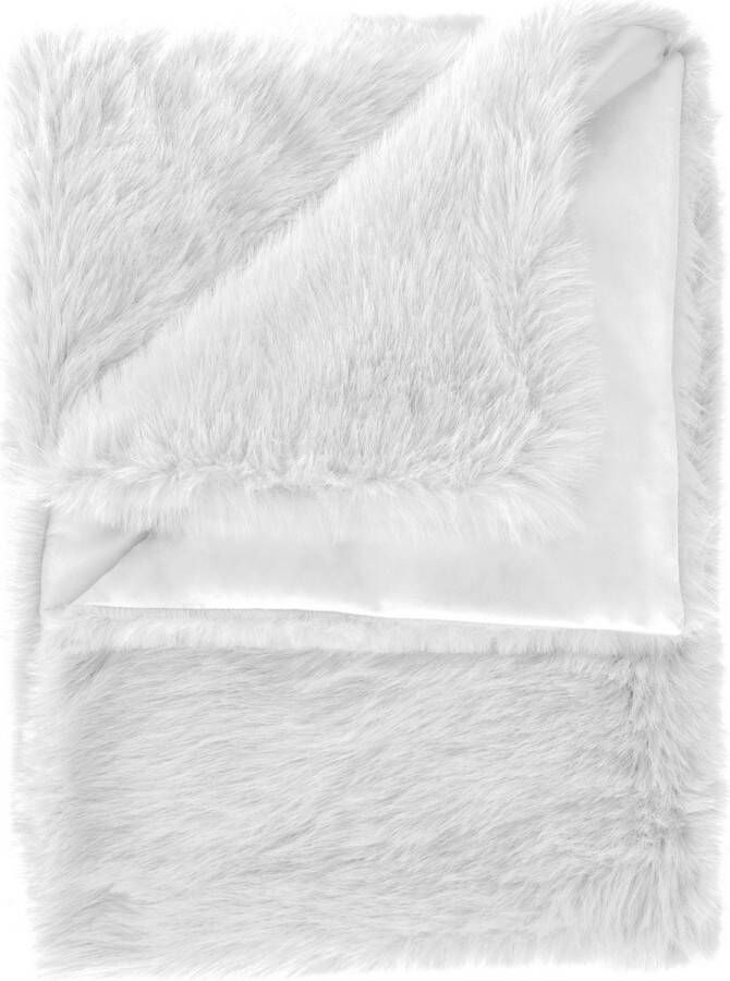 Heckettlane Heckett & Lane Perle Plaid 140x200cm Fake Fur Misty White