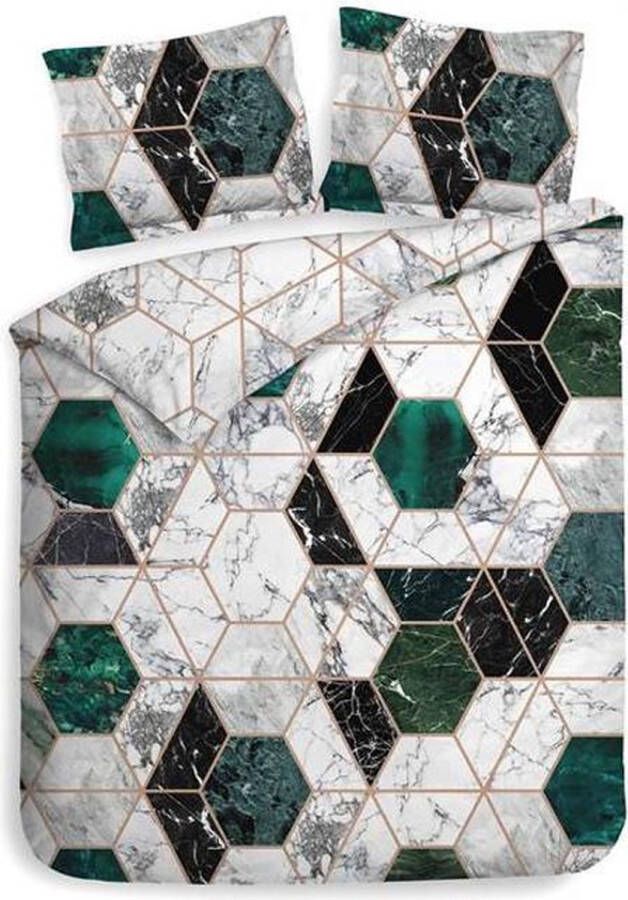 Heckettlane Heckett & Lane Randy Dekbedovertrek Litsjumeaux XL 260x200 220 cm Urban Green