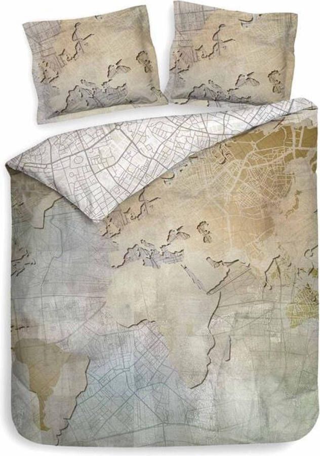 Heckettlane Heckett & Lane Rayan Dekbedovertrek Litsjumeaux 240x200 220 cm Sahara Beige