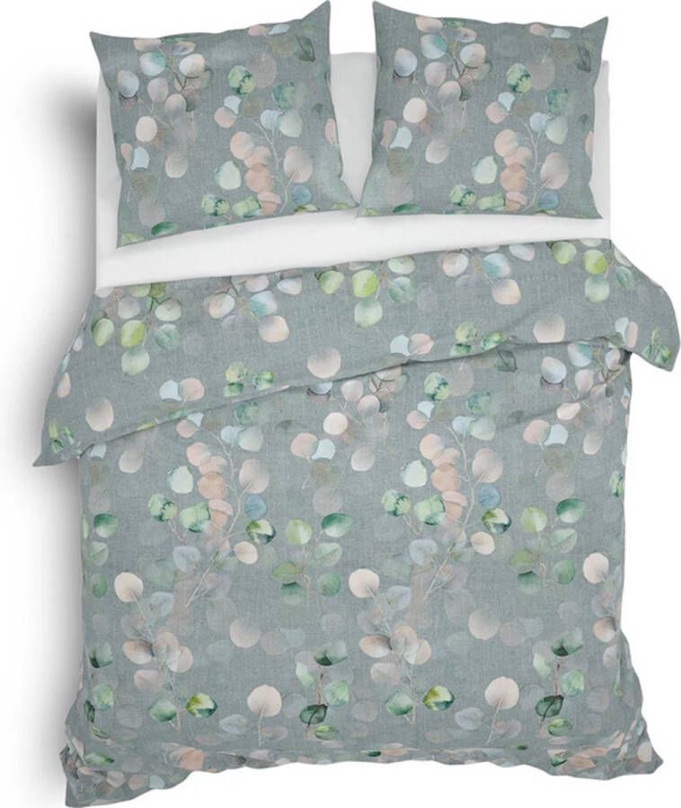 Slaap Vaak Heckett & Lane Siv flanel dekbedovertrek Lits-jumeaux (240x200 220 cm + 2 slopen) Flanel Mint Green