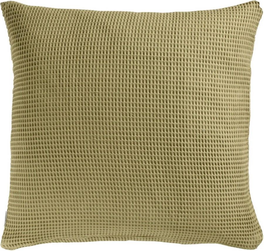 Heckettlane Heckett & Lane Wafel Kussensloop Katoen -50x50cm- Olive Green