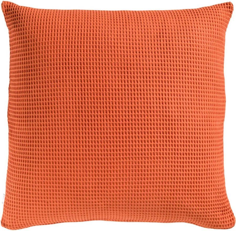 Heckett & Lane Wafel Kussensloop Katoen copper orange 40x80cm