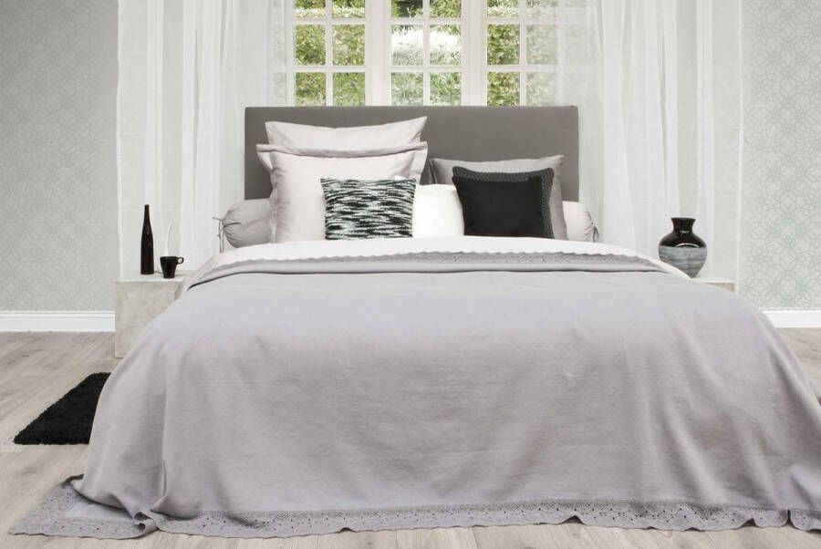 Heckettlane HnL Living Persa Bedsprei Perkal 270 x 260 cm Silvergrey