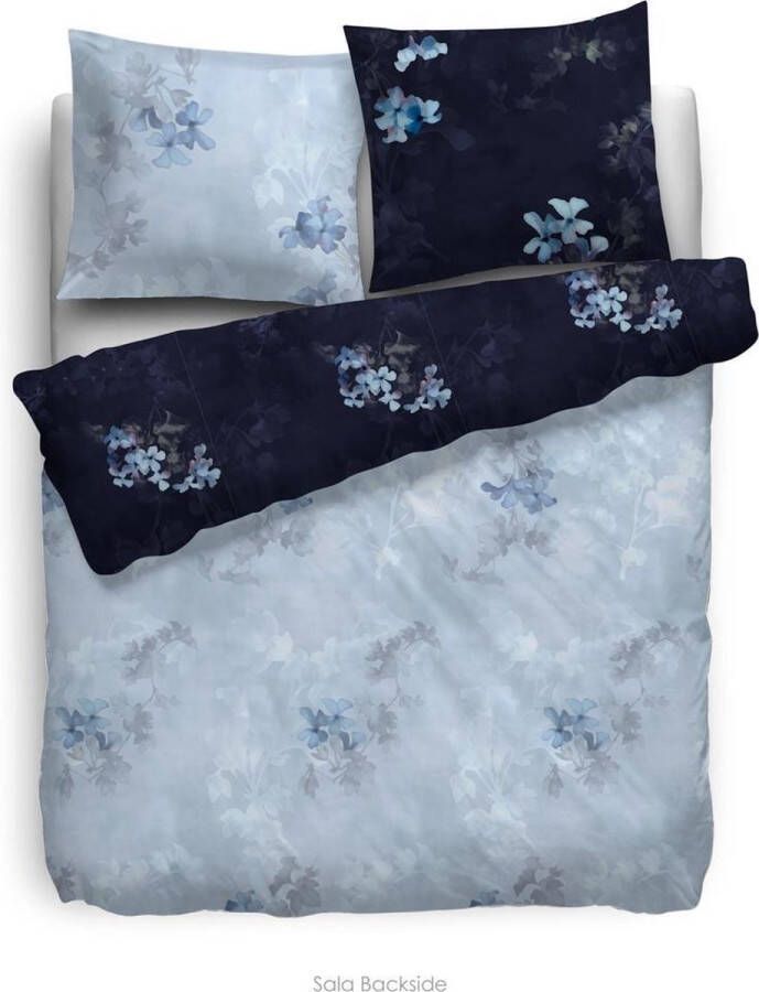 Heckettlane HnL Living Sala Dekbedovertrek Katoen Velvet Touch Litsjumeaux extra breed 260 x 200 220 Blauw